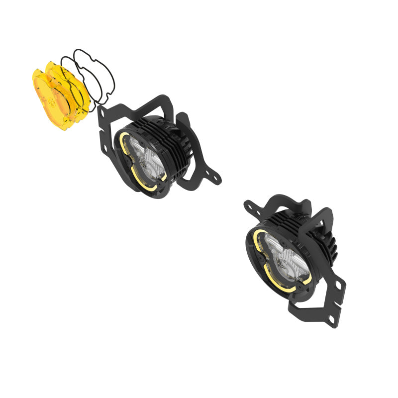KC HiLiTES Flex ERA 3 Dual Mode SAE Fog Lights - 2-Light Master Kit for Jeep Jl/jt Sport Bumpers - Mammoth Racing -