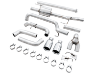 AWE 0FG 21+ Ford F150 Dual Split Rear Exhaust - 5in Chrome Silver Tips - My Store