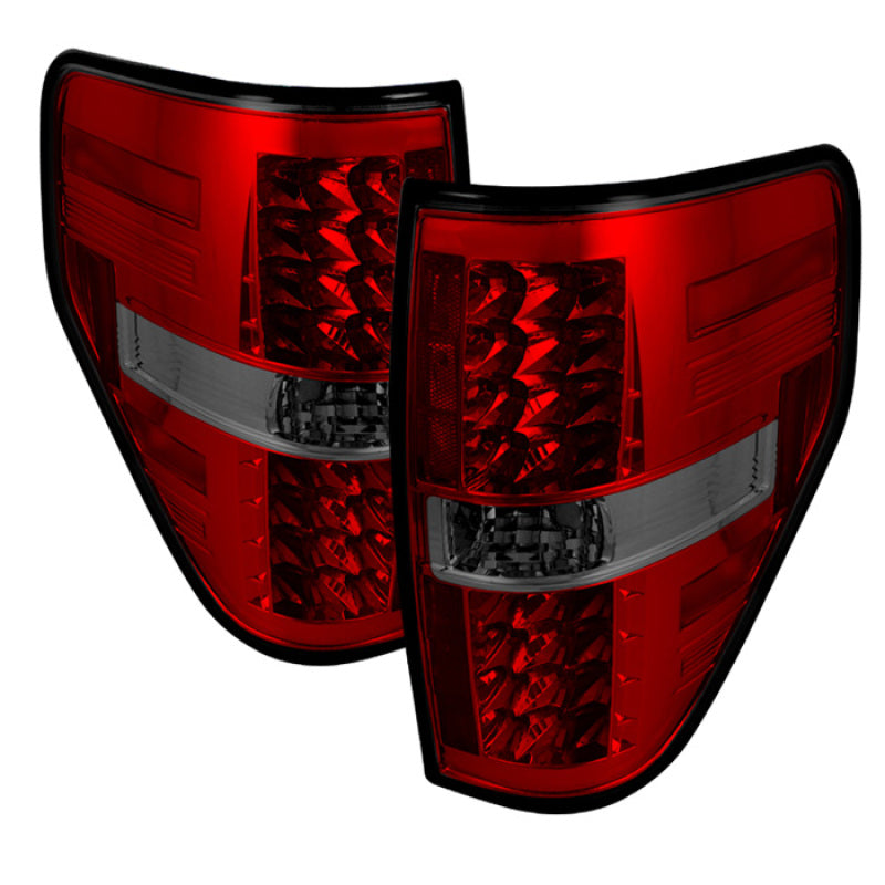 Spyder Ford F150 09-14 LED Tail Lights Red Smoke ALT-YD-FF15009-LED-RS - Mammoth Racing -