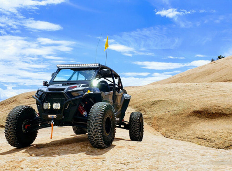 KC HiLiTES SlimLite 6in. LED Light 50w Spot Beam (Pair Pack System) - Black - Mammoth Racing -