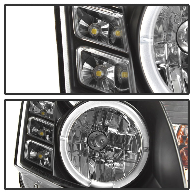 Spyder Infiniti G35 03-07 2DR Projector Halogen - LED Halo DRL Blk High H4 PRO-YD-IG35032D-DRL-BK - Mammoth Racing -