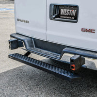 Westin Ford Transit Van 150/250/350 (Single 54in. Pass Door) Grate Steps Running Boards - Tex. Blk - Mammoth Racing -