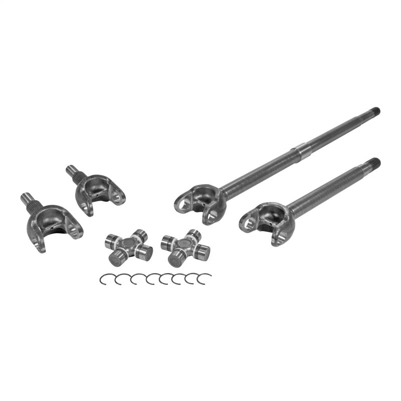Yukon Gear Front 4340 Chromoly Axle Kit For Jeep JL Dana 30 27 Spline FAD Del. w/1350 (7166) Joints - Mammoth Racing -