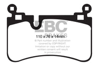 EBC 08-13 Mercedes-Benz C63 AMG (W204) 6.2 Yellowstuff Rear Brake Pads - My Store