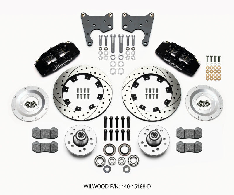 Wilwood Dynapro 6 Front Hub Kit 12.19in Drilled 65-72 CDP C Body -Drum - My Store