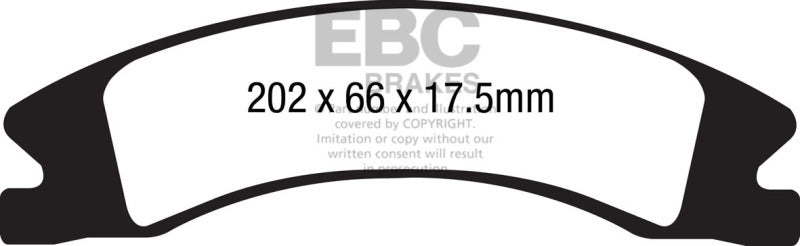 EBC 15+ Cadillac Escalade Ext/Esv 6.2 2WD Yellowstuff Front Brake Pads - My Store