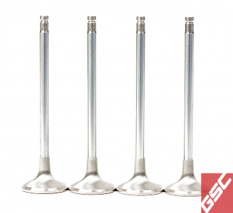 GSC P-D Honda B-Series B16A/B17A/B18C Chrome Alloy Exhaust Valve 28mm Head - 6mm Stem - Set of 8 - Mammoth Racing -