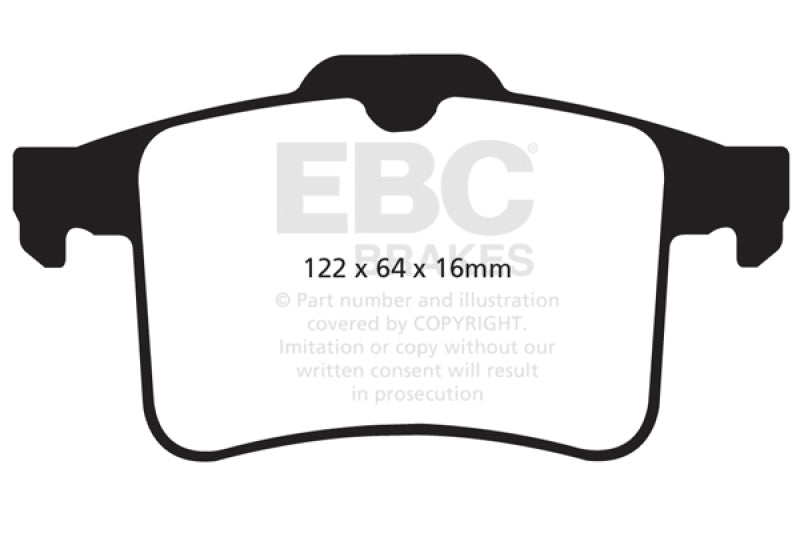 EBC 10-15 Jaguar XF 5.0 Supercharged (470) Redstuff Rear Brake Pads - My Store