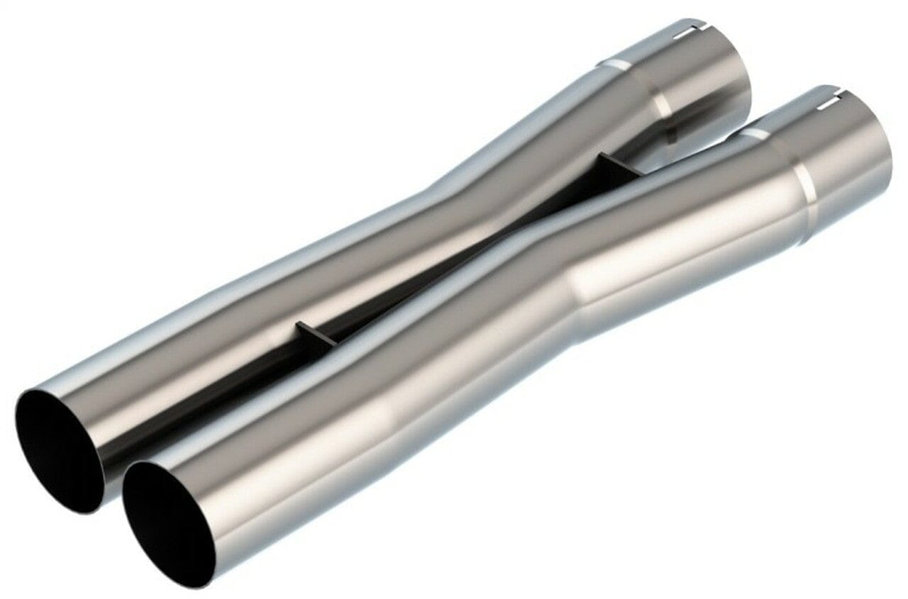 Borla 3.0in Universal X-Pipe 4.43in Inlet Centerline 3.51in Outlet Centerline 21.06in OAL - Mammoth Racing -