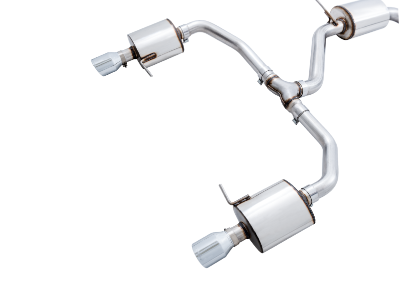 AWE Tuning 18-21 Volkswagen Jetta GLI Mk7 Touring Exhaust - Chrome Silver Tips (Fits High-Flow DP) - Mammoth Racing -