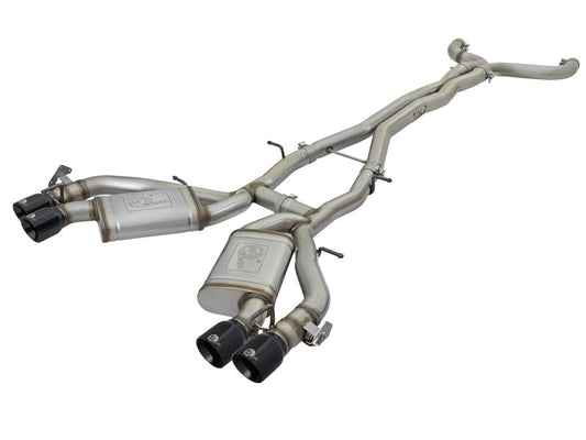 aFe MACHForce XP 3in 304 SS Cat-Back Dual Exhaust w/ Black Tips 16-17 Chevy Camaro SS V8-6.2L - Mammoth Racing -