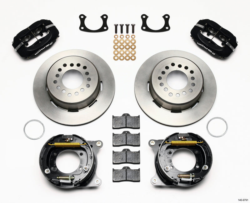 Wilwood Forged Dynalite P/S Park Brake Kit New Big Ford 2.50in Offset Front Caliper Mount - My Store