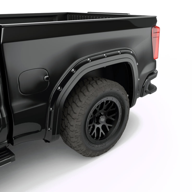 EGR 19-23 Gmc Sierra 1500 Painted To Code Traditional Bolt-On Look Fender Flares Black Set Of 4 - Mammoth Racing -