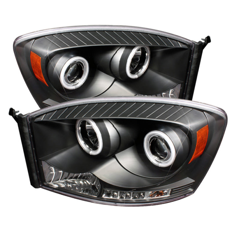 Spyder Dodge Ram 1500 06-08 06-09 Projector Headlights CCFL Halo LED Blk PRO-YD-DR06-CCFL-BK - Mammoth Racing -