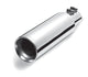 Gibson Round Dual Wall Straight-Cut Tip - 4in OD/2.5in Inlet/12in Length - Stainless - Mammoth Racing -