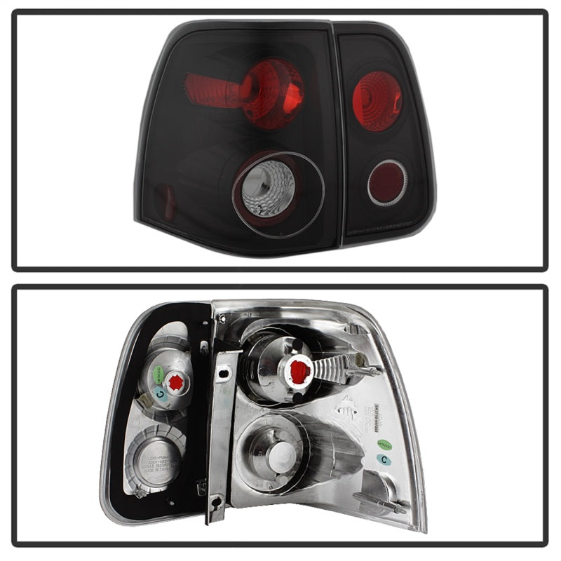 Spyder Lincoln Navigator 03-06 Euro Style Tail Lights Black ALT-YD-LN03-BK - Mammoth Racing -