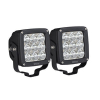 Westin Axis LED Auxiliary Light 4.5 inch x 4.5 inch Square Spot w/3W Osram (Set of 2) - Black - Mammoth Racing -