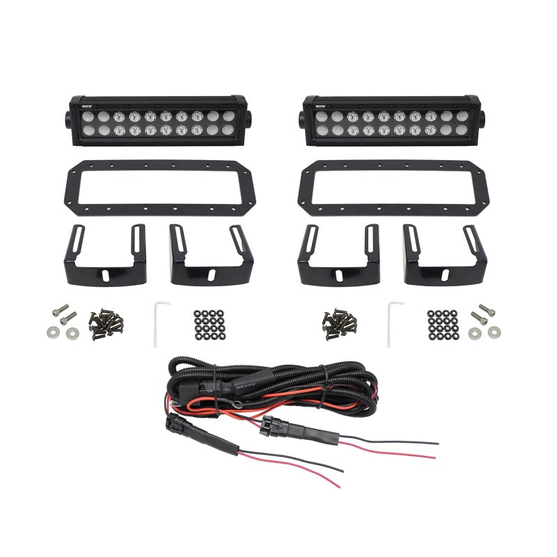 Westin HDX Flush Mount B-FORCE LED Light Kit (Set of 2) w/wiring harness - Black - Mammoth Racing -