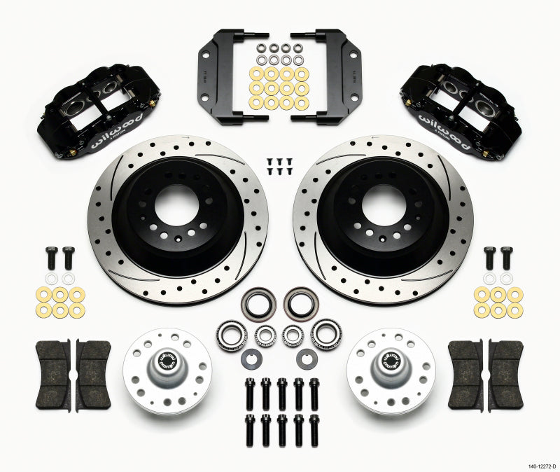Wilwood Narrow Superlite 6R Front Hub & 1PC Rtr Kit 12.88in Dril Magnum Force Drop Spindle - Mammoth Racing -