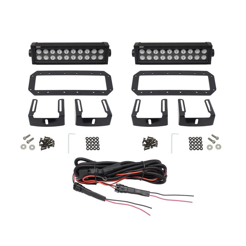 Westin HDX Flush Mount B-FORCE LED Light Kit (Set of 2) w/wiring harness - Black - Mammoth Racing -
