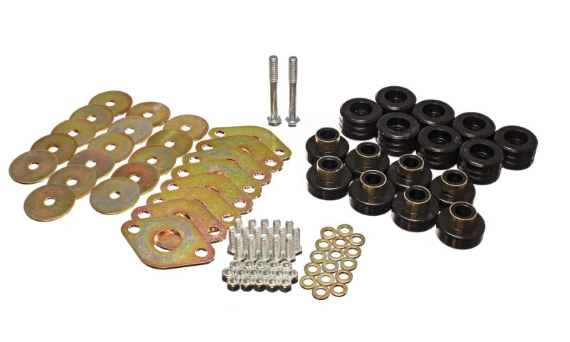 Energy Suspension Body Mount Set W/Hardware - Black - Mammoth Racing -