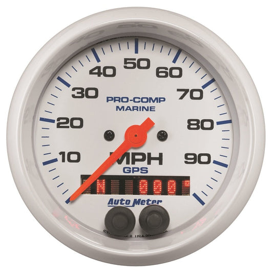 Autometer Gauge GPS Speedometer 3-3/8in 100 MPH Marine White Gauge - My Store