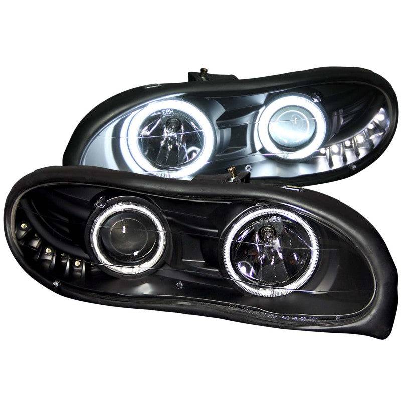 ANZO 1998-2002 Chevrolet Camaro Projector Headlights w/ Halo Black - My Store