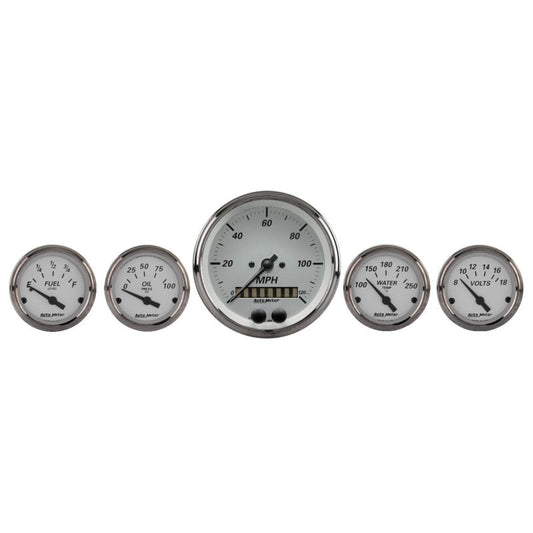 AutoMeter American Platinum 5pc. (3-3/8in. & 2-1/16in.) GPS Speedometer Gauge Kit - My Store