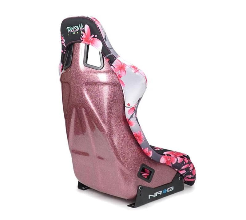 NRG FRP Bucket Seat PRISMA Japanese Cherry Blossom Edition W/ Pink Pearlized Back - Large - My Store