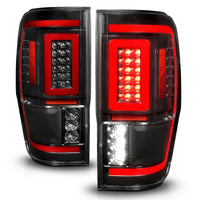 ANZO 19-22 Ford Ranger Full LED Taillights w/ Lightbar Sequential Signal Black Housing/Clear Lens - Mammoth Racing -