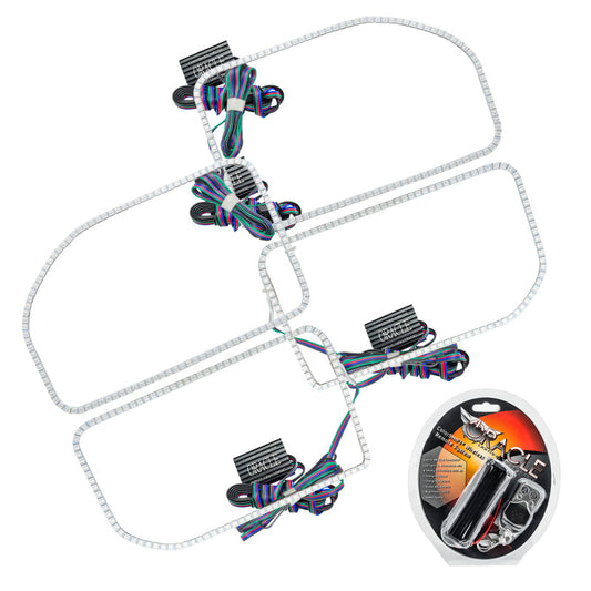Oracle Ford F250/350 11-16 Halo Kit (Square Ring Design) - ColorSHIFT - Mammoth Racing -