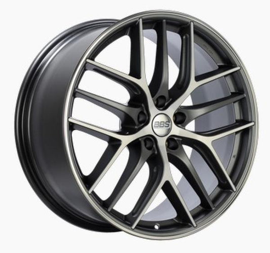 BBS CC-R 20x10.5 5x120 ET35 Satin Graphite Diamond Cut Polished Rim Protector Wheel -82mm PFS Req. - Mammoth Racing -