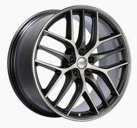 BBS CC-R 20x8.5 5x114.3 ET40 Satin Graphite Diamond Cut Polished Rim Protector Wheel -82mm PFS Req. - Mammoth Racing -