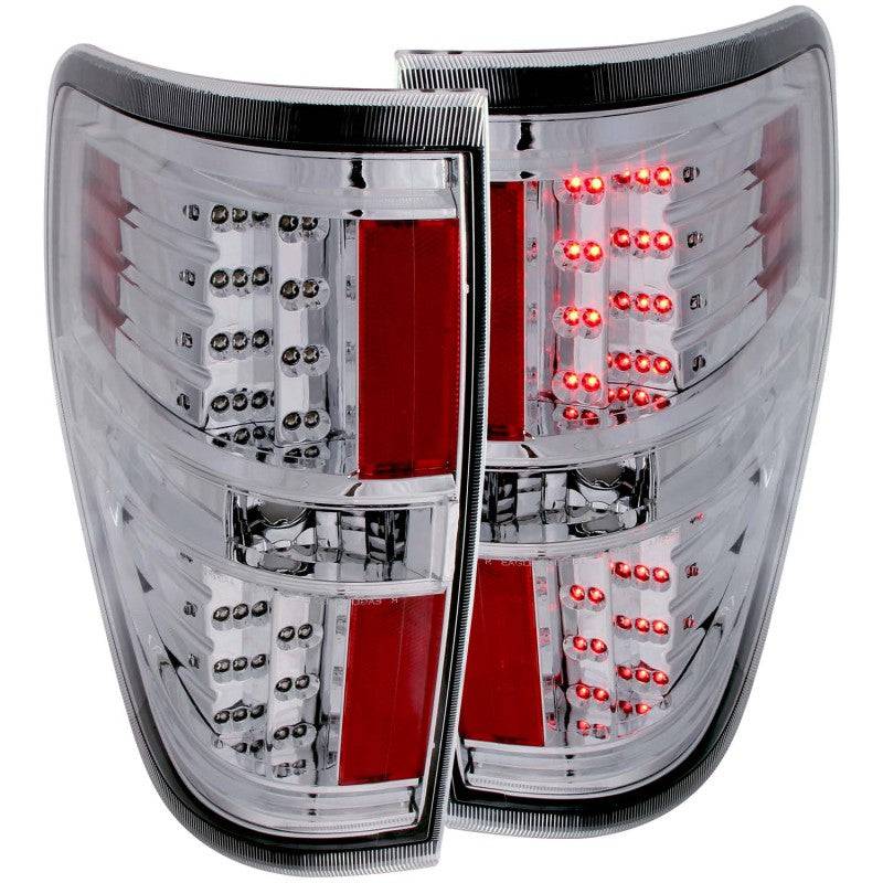 ANZO 2009-2014 Ford F-150 LED Taillights Chrome - Mammoth Racing -