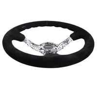 NRG Reinforced Steering Wheel (350mm / 3in. Deep) Blk Suede w/Hydrodipped Digi-Camo Spokes - My Store