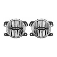 KC HiLiTES 10-18 Jeep JK 4in. Gravity G4 LED Light 10w Sae/ece Clear Fog Beam (Pair Pack System) - Mammoth Racing -