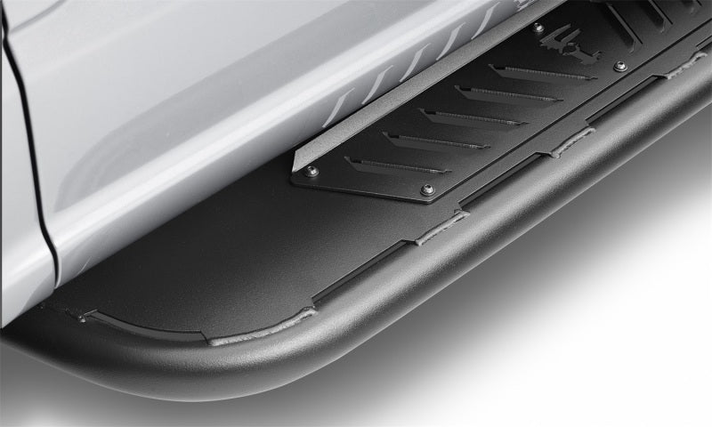 N-FAB 12007-2018 Chevrolet Silverado 1500 Crew Cab Pickup Roan Running Boards - Textured Black - Mammoth Racing -