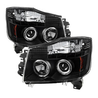 Spyder Nissan Titan 04-14/Armada 04-07 Projector Headlights LED Halo LED Blk PRO-YD-NTI04-HL-BK - Mammoth Racing -