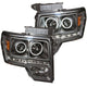 ANZO 2009-2014 Ford F-150 Projector Headlights w/ Halo Black (CCFL) G2 - My Store