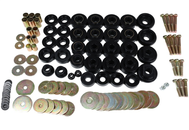 Energy Suspension 68-70 Chevrolet Biscayne/Bel Air/Caprice/Impala Body Mount Set w/ Hardware - Black - Mammoth Racing -