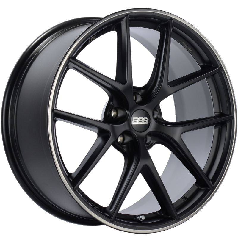 BBS CI-R 20x9 5x120 ET25 Satin Black Polished Rim Protector Wheel -82mm PFS/Clip Required - Mammoth Racing -