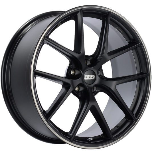 BBS CI-R 20x9 5x120 ET25 Satin Black Polished Rim Protector Wheel -82mm PFS/Clip Required - Mammoth Racing -