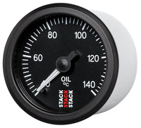 Autometer Stack 52mm 40-140 Deg C 1/8in Nptf Male Pro Stepper Motor Oil Temp Gauge - Black - My Store