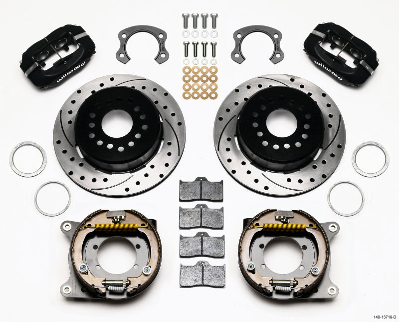 Wilwood Forged Dynalite P/S Park Brake Kit Drilled Ford 8.8 Special w/2.50in Offset-5 Lug - My Store