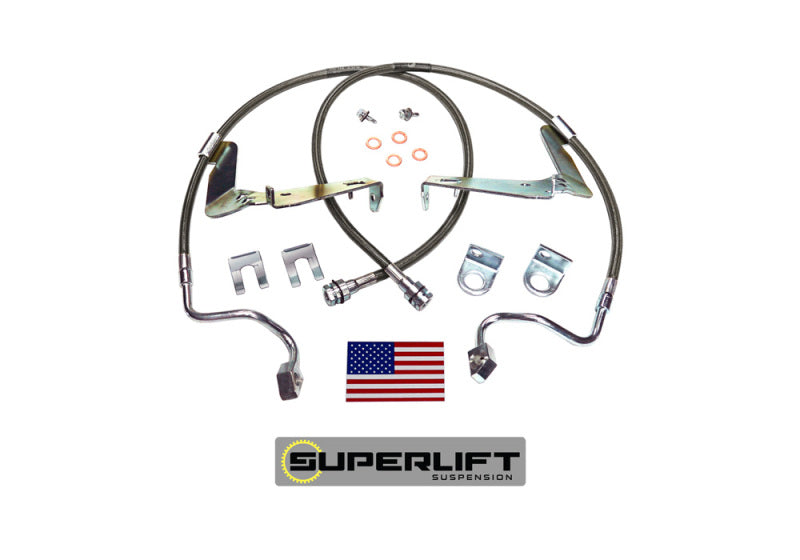 Superlift 08-10 Ford F-250/F-350 w/ 6-10in Lift Kit (Pair) Bullet Proof Brake Hoses - Mammoth Racing -