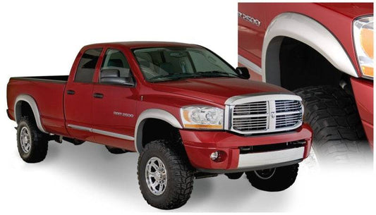 Bushwacker 06-08 Dodge Ram 1500 Fleetside Extend-A-Fender Style Flares 4pc 97.9/98.3in Bed - Black - Mammoth Racing -
