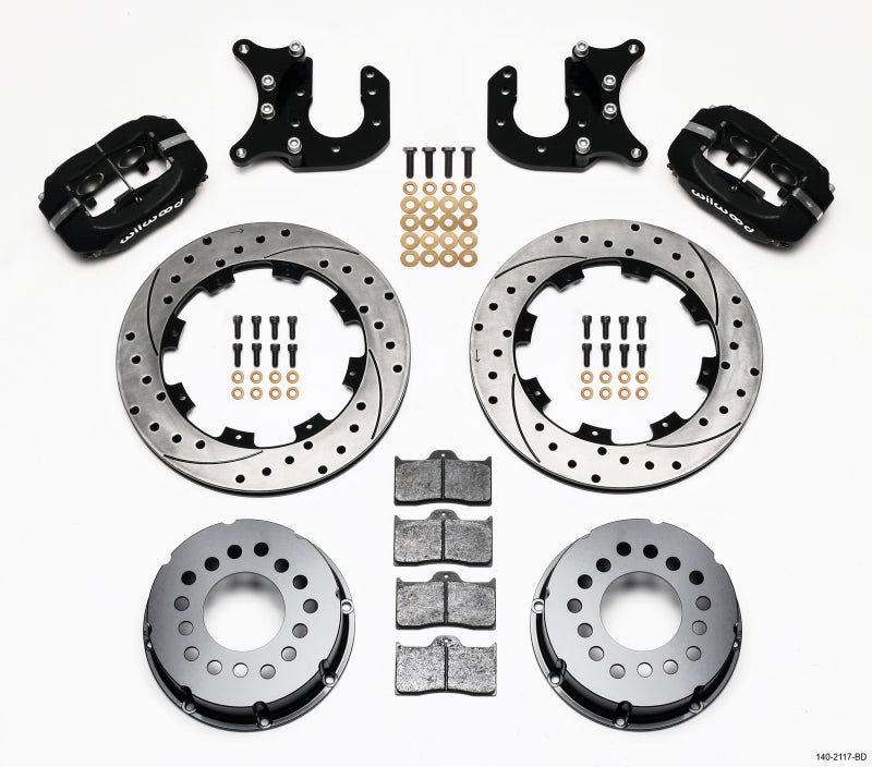Wilwood Forged Dynalite P/S Rear Kit Drilled Rotor Mopar-Dana 2.36in Offset - My Store