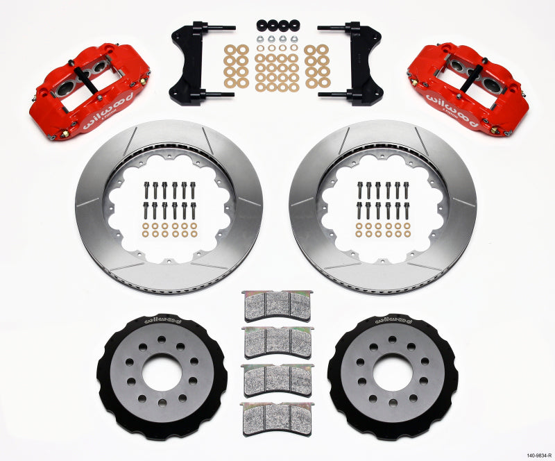 Wilwood Narrow Superlite 6R Front Hat Kit 14.00in Red 98-02 Camaro/Firebird - My Store