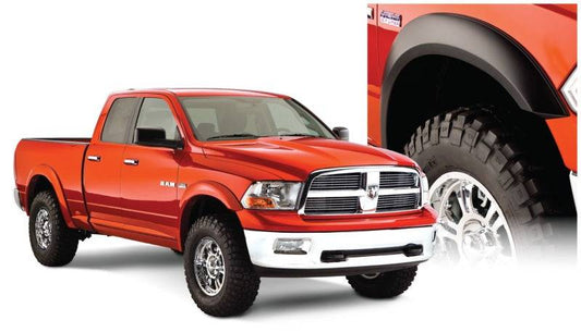Bushwacker 10-18 Ram 1500 Fleetside Extend-A-Fender Style Flares 4pc 67.4/76.3/96.3in Bed - Black - Mammoth Racing -