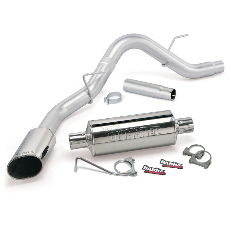 Banks Power 15 Ford F-150 2.7L /3.5L EcoBoost /5.0 V8 Monster Exh Sys - SS Single Exh w/ Chrome Tip - Mammoth Racing -